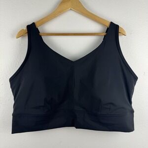 DULUTH TRADING CO Armachillo Womens longline cooling sports bra BLACK - 3X